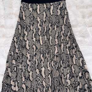 H&M Snake Print Pleated Midi Skirt